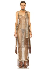 BODE Lace Dress in Gold, view 1, click to view large image.