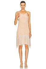BODE Beaded Shakey Dress in Blush, view 1, click to view large image.