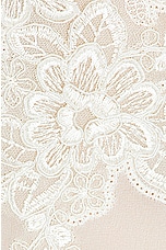 BODE Lace Applique Scallop Slip Dress in White, view 5, click to view large image.