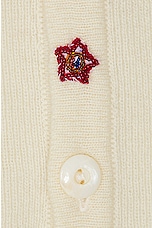 BODE Starflower Beaded Cardigan in Cream, view 5, click to view large image.