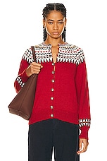 BODE Oslo Cardigan in Red, view 1, click to view large image.