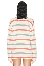 BODE Bay Stripe Sweater in Cream & Multi, view 3, click to view large image.