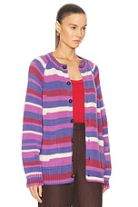 BODE Flynn Cardigan in Purple, view 2, click to view large image.