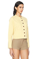 BODE Pullman Cardigan in Yellow, view 2, click to view large image.