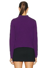BODE Lodge Cardigan in Plum, view 3, click to view large image.