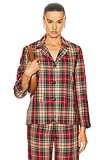 BODE Truto Plaid Suit Jacket in Red, view 1, click to view large image.