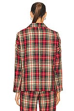BODE Truto Plaid Suit Jacket in Red, view 3, click to view large image.
