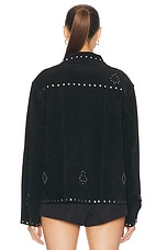 BODE Deck Of Cards Studded Jacket in Black, view 3, click to view large image.