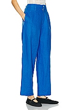 BODE Linen Murray Trouser in Indigo, view 2, click to view large image.