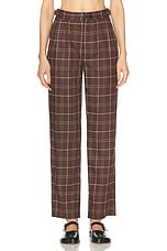 BODE Dunham Plaid Trouser in Brown Multi, view 1, click to view large image.