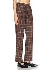 BODE Dunham Plaid Trouser in Brown Multi, view 2, click to view large image.