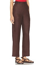BODE Linen Suiting Trouser in Chocolate, view 2, click to view large image.