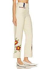 BODE Grandiflora Trouser in Cream, view 2, click to view large image.