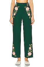 BODE Prarie Rose Trouser in Green, view 1, click to view large image.