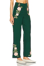 BODE Prarie Rose Trouser in Green, view 2, click to view large image.
