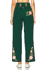 BODE Prarie Rose Trouser in Green, view 3, click to view large image.