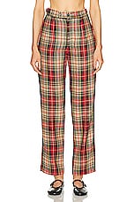 BODE Truro Plaid Trouscer in Red, view 1, click to view large image.