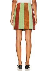 BODE Suede Snap Skirt in Multi, view 3, click to view large image.