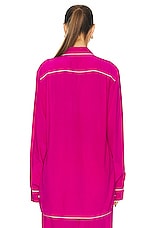 BODE Shadow Jasmine Long Sleeve Shirt in Fuchsia, view 4, click to view large image.