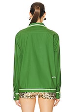 BODE Top Sheet Long Sleeve Shirt in Green, view 3, click to view large image.