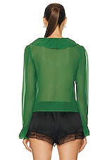 BODE Flounce Blouse in Green, view 3, click to view large image.