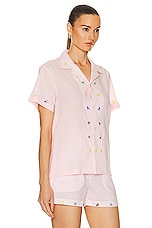 BODE Tumbler Short Sleeve Shirt in Pink, view 2, click to view large image.