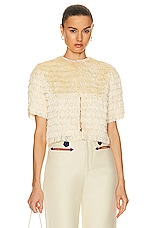 BODE Bombard Fringe Top in Cream, view 1, click to view large image.