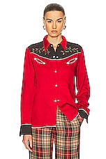 BODE Jumper Western Shirt in Red, view 1, click to view large image.