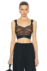 BODE Duet Lace Tank in Black, view 1, click to view large image.