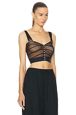 BODE Duet Lace Tank in Black, view 2, click to view large image.