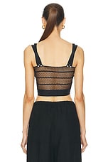 BODE Duet Lace Tank in Black, view 3, click to view large image.