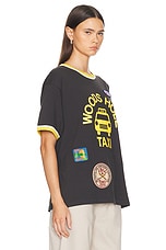BODE Discount Taxi Tee in Black Multi, view 2, click to view large image.