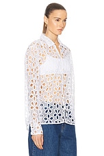 BODE Primrose Lace Long Sleeve Shirt in Natural, view 2, click to view large image.