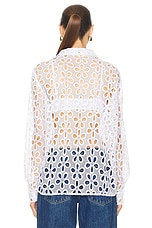 BODE Primrose Lace Long Sleeve Shirt in Natural, view 3, click to view large image.