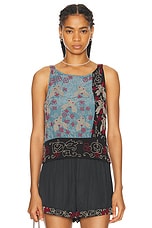 BODE Beaded Tropic Bird Tank in Blue Multi, view 1, click to view large image.