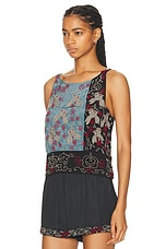 BODE Beaded Tropic Bird Tank in Blue Multi, view 3, click to view large image.
