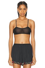 BODE Deco Beaded Jannie Bra Top in Black, view 1, click to view large image.