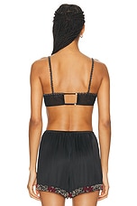 BODE Deco Beaded Jannie Bra Top in Black, view 3, click to view large image.