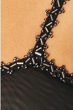 BODE Deco Beaded Jannie Bra Top in Black, view 5, click to view large image.