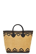 BODE Trefoil Tote Bag in Black, view 3, click to view large image.
