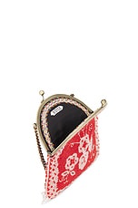 BODE Amrita Beaded Bag in Red Cream, view 5, click to view large image.