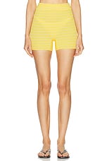 Bond Eye Dom Short in Limoncello Stripe, view 1, click to view large image.