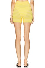 Bond Eye Dom Short in Limoncello Stripe, view 3, click to view large image.