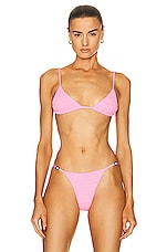 Bond Eye Luana Triangle Bikini Top in Pink Tiger | FWRD