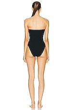 Bond Eye Fane One Piece Swimsuit in Black, view 3, click to view large image.