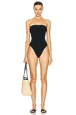 Bond Eye Fane One Piece Swimsuit in Black, view 4, click to view large image.