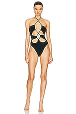 Bond Eye Gia One Piece Swimsuit in Black Eco, view 1, click to view large image.