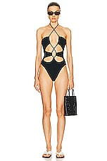 Bond Eye Gia One Piece Swimsuit in Black Eco, view 4, click to view large image.
