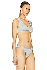 Bond Eye Scout Crop Bikini Top in Chrome Shimmer, view 2, click to view large image.