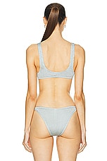 Bond Eye Scout Crop Bikini Top in Chrome Shimmer, view 3, click to view large image.